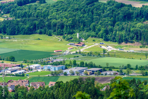 Zurich suburbs, swiss villages overlook from Uetliberg