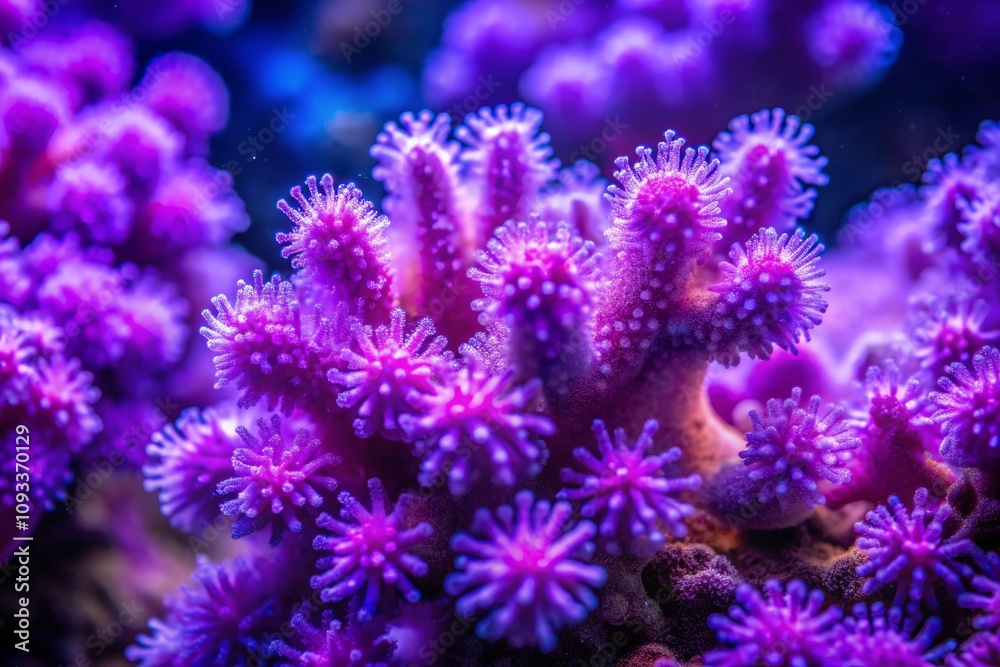 Close-Up Abstract Image of Soft Coral in Purple Hues Capturing the Serenity and Beauty of Underwater Life in the Sea Close-Up Abstract Image of Soft Coral in Purple Hues Capturing the Serenity and Beauty of Underwater Life in the Sea