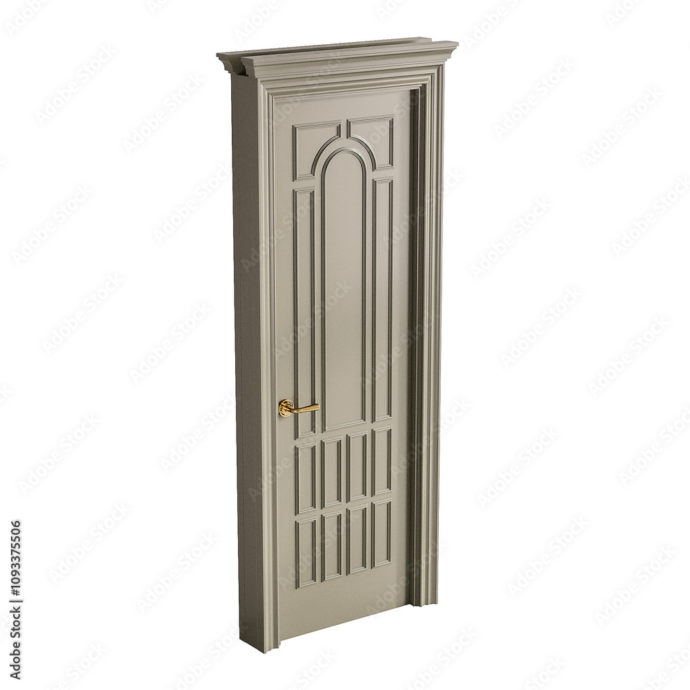A door with a gold handle and a gold knob A door with a gold handle and a gold knob
