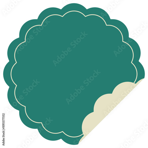 Sticker peeling off. Peeling Stickers. Blank adhesive sticker with folded or curled corners. 