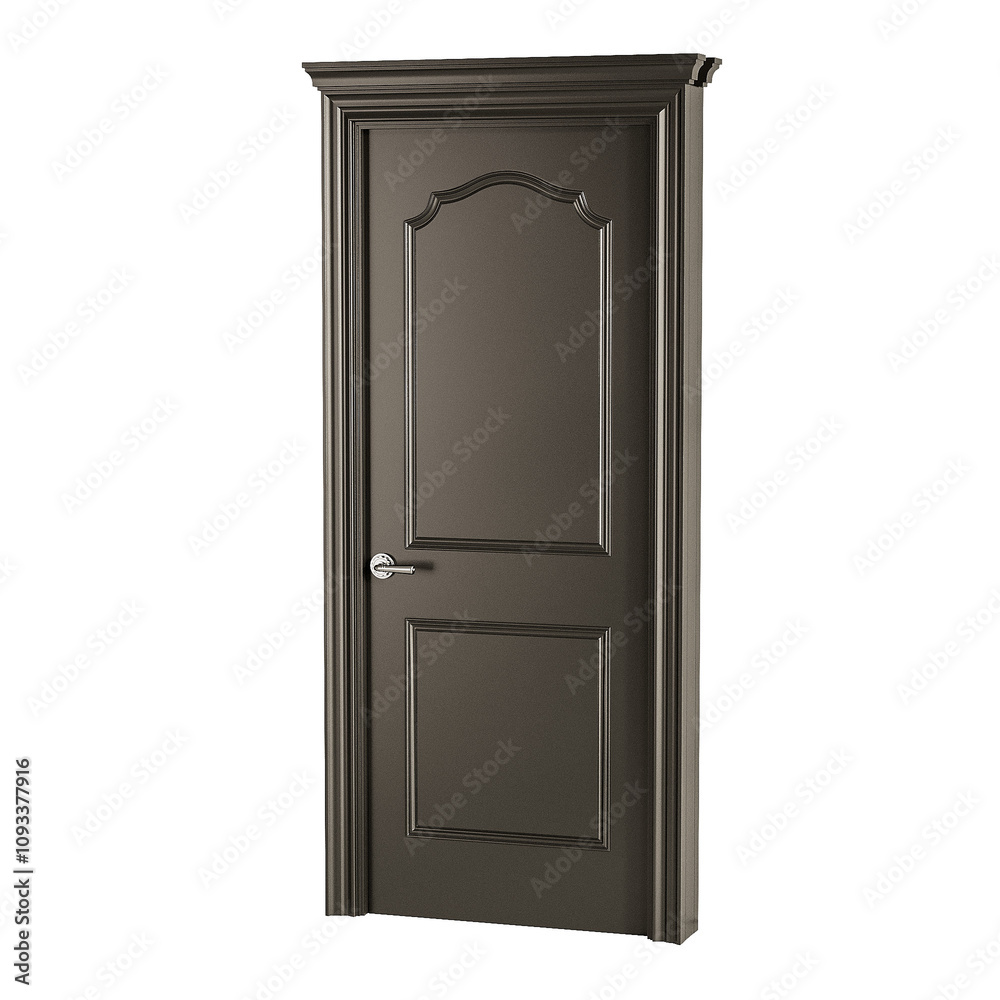 A door with a gold trim and a silver handle A door with a gold trim and a silver handle