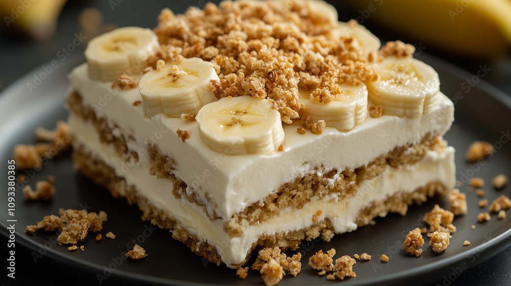 Krem bananowy w harmonii z chrupiącymi dodatkami buduje deser, który zachwyca zarówno smakiem, jak i strukturą. Krem bananowy w harmonii z chrupiącymi dodatkami buduje deser, który zachwyca zarówno smakiem, jak i strukturą.
