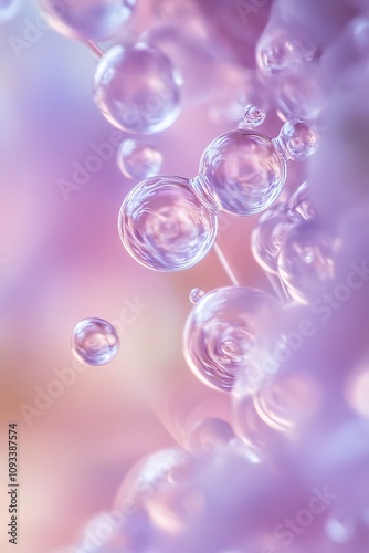 Abstract Soft Focus Bubbles in Pastel Colors: Light-Reflecting, Dreamy Background for Creative Projects and Textures