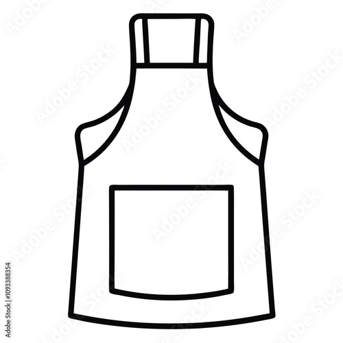 Work aprons line art vector illustration 