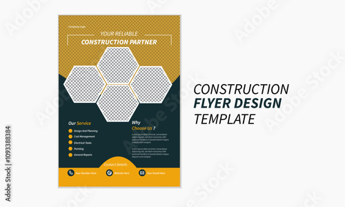  Modern Construction flyer design for Construction Company