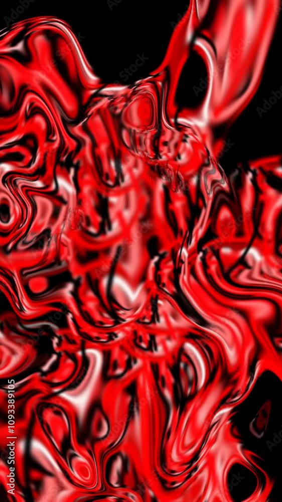 Abstract liquid motion background in red and black. 4k Abstract liquid motion background in red and black. 4k