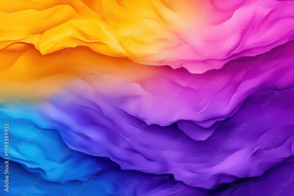 Vibrant abstract layers blend yellow, pink, and purple hues
