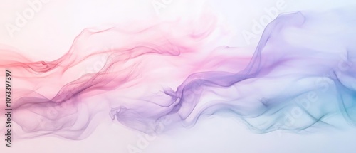 Soft Colorful Smoke Waves on Light Background - Abstract Texture for Artistic Designs, Wallpapers, and Creative Projects