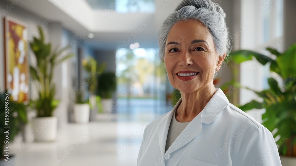 The Smiling Elderly Healthcare Professional The Smiling Elderly Healthcare Professional