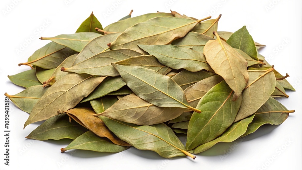 pile of dried bay leaves isolated on transparent background Generative Ai.
pile of dried bay leaves isolated on transparent background Generative Ai.