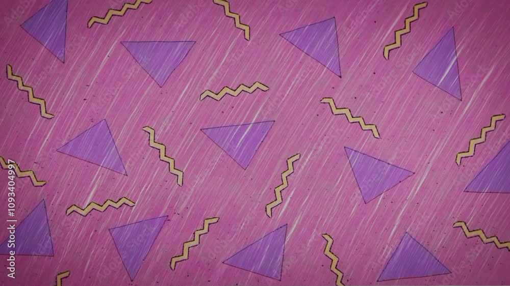 Hand Drawn Sketched 80s - 90s Animated Texture
