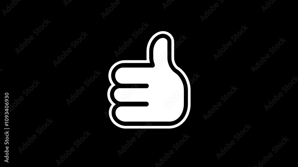 Illustrate a minimalist logo with a thumbs-up symbol, representing product approval and customer satisfaction. Illustrate a minimalist logo with a thumbs-up symbol, representing product approval and customer satisfaction.
