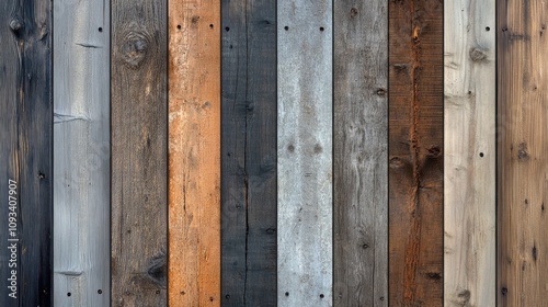 Weathered wooden planks showcasing natural textures, rusty nails, and sharp details, perfect for flat lay photography highlighting raw planed pine surfaces.