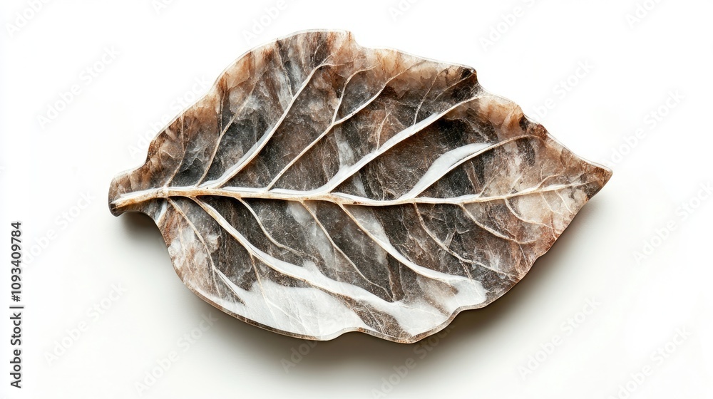 Marble design crafted to mimic the intricate patterns and texture of a leaf, showcasing natural colors and fine detailing. Marble design crafted to mimic the intricate patterns and texture of a leaf, showcasing natural colors and fine detailing.