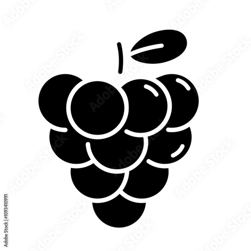 Raspberry Fruit solid icon isolate transparent