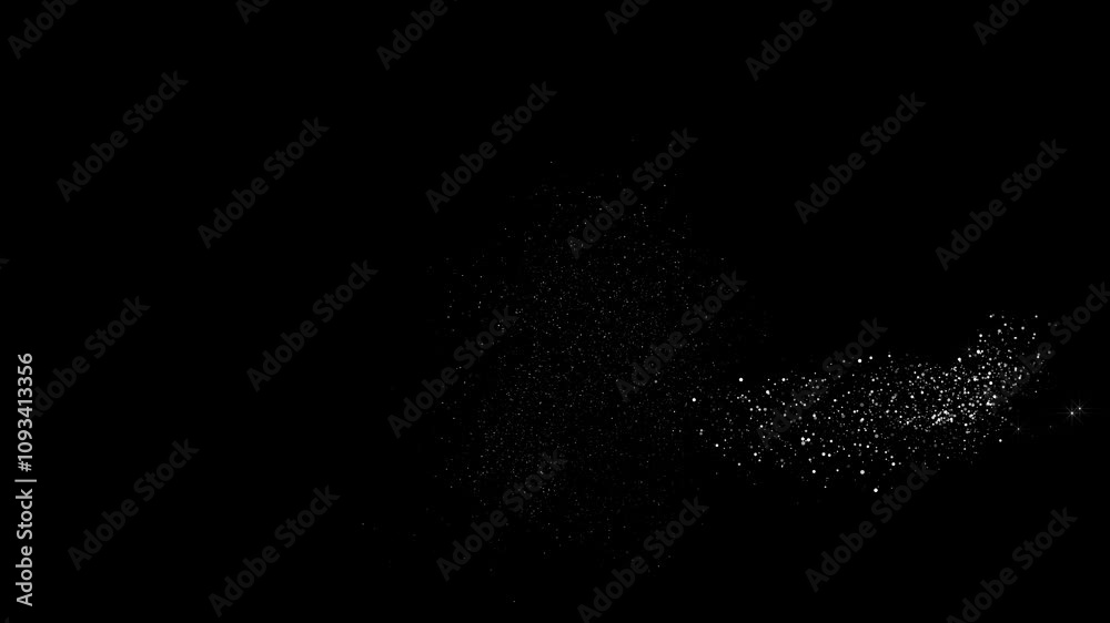 Dust particles fly wave Sparklers streaks Trails Vibrant Sparks Black Reveal Title Background. Celebration awards fast energy flying wave line. twinkle stars lines Logo revealer. Intro animation