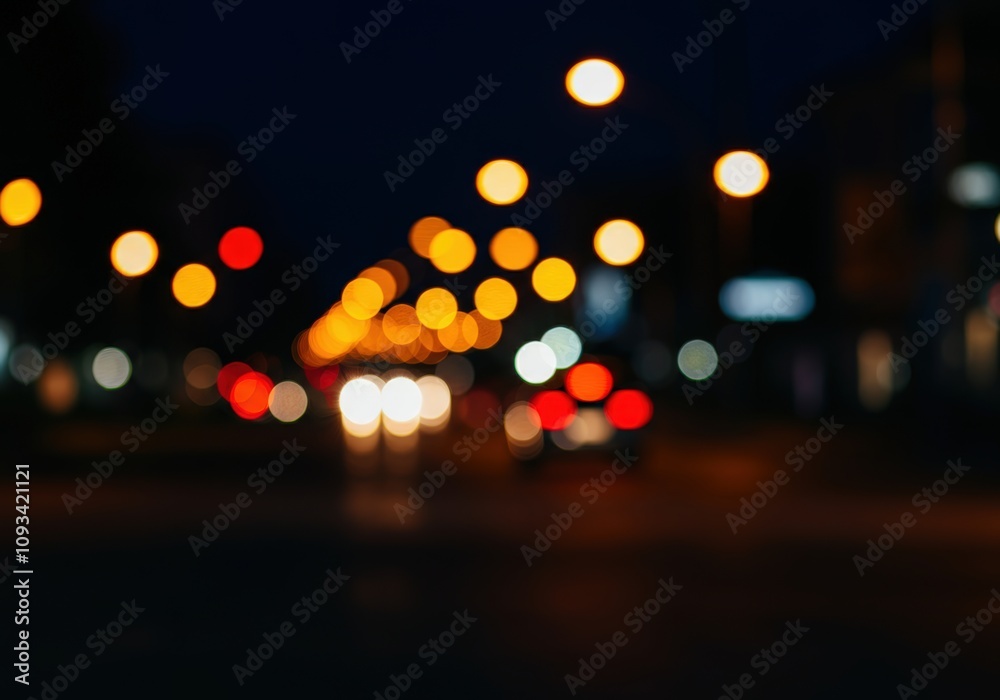 Fototapeta premium Blurred City Lights at Night