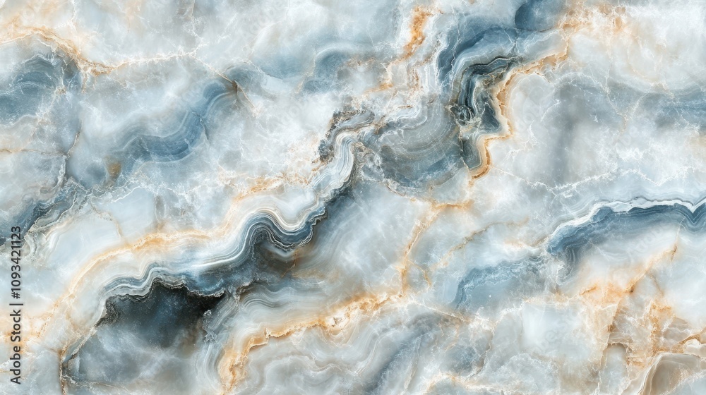 Elegant blue and white marble texture with swirling patterns and hints of gold, perfect for backgrounds and designs. Elegant blue and white marble texture with swirling patterns and hints of gold, perfect for backgrounds and designs.