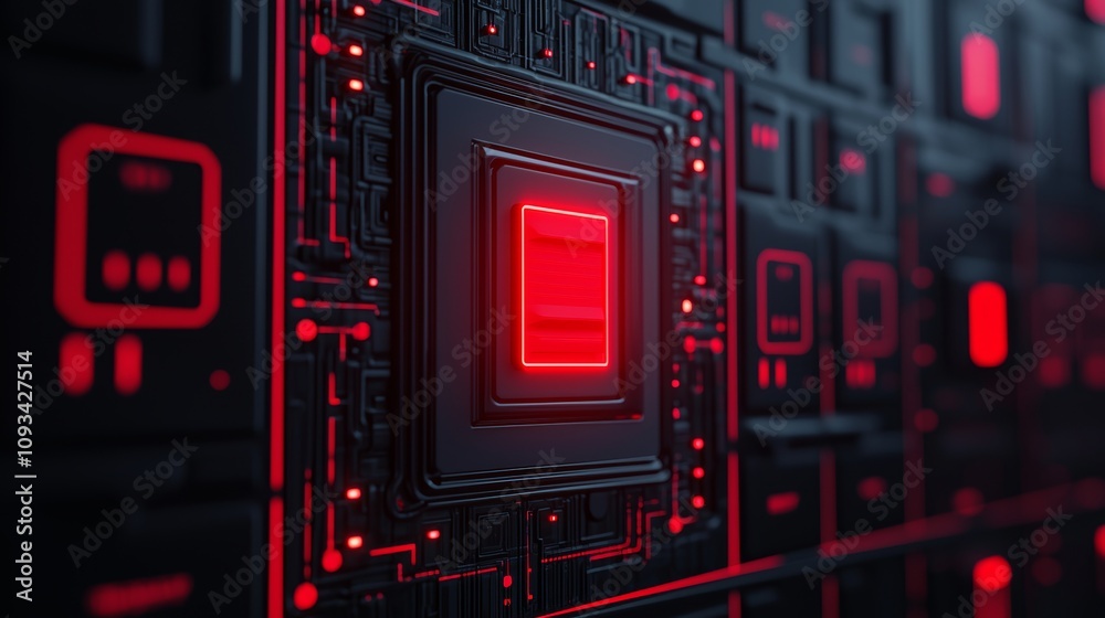 evacuation response fire alarm. A close-up of a red-lit microchip on a dark circuit board, showcasing intricate patterns and glowing lights, emphasizing technology and innovation. evacuation response fire alarm. A close-up of a red-lit microchip on a dark circuit board, showcasing intricate patterns and glowing lights, emphasizing technology and innovation.