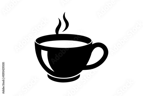 Simple Question Coffee Logo Design. Coffee Cup with Abstract Smoke forming a Question Mark. Coffee or Tea Logo, Icon, Symbol, Vector, Design Inspiration.