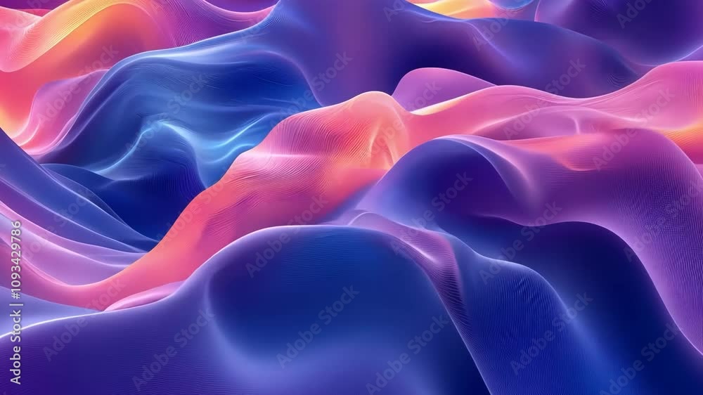 Abstract Purple, Pink, and Blue Wave Forms with Subtle Texturing Abstract Purple, Pink, and Blue Wave Forms with Subtle Texturing