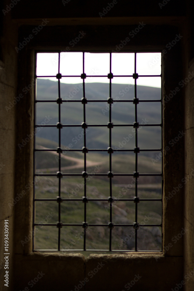 Bars on the windows of the mosque Bars on the windows of the mosque