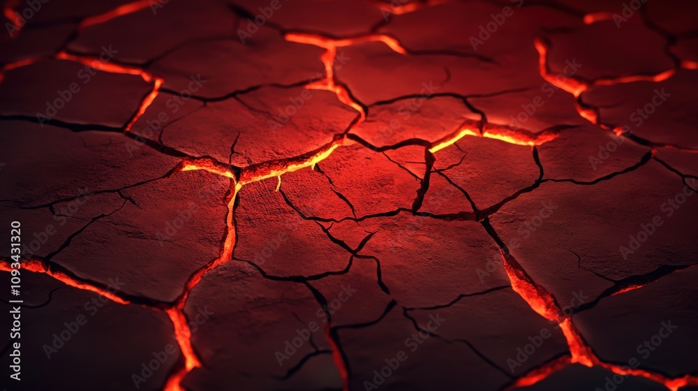 Close-up of lava cracks illuminating a dark volcanic landscape, showcasing the power of nature in vivid reds and blacks. Close-up of lava cracks illuminating a dark volcanic landscape, showcasing the power of nature in vivid reds and blacks.
