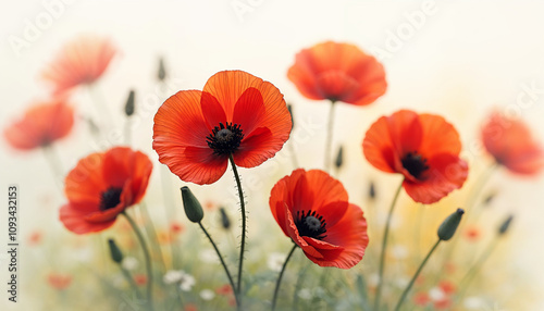 poppy flowers in the field