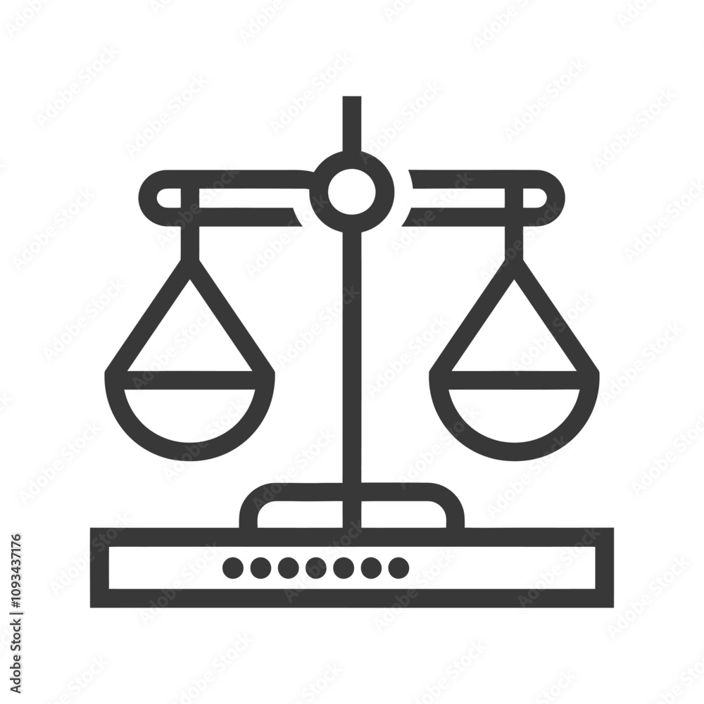 Simple Line Art Illustration Of A Scale Simple Line Art Illustration Of A Scale