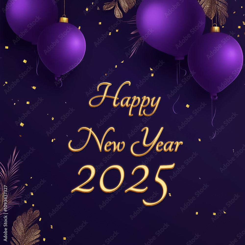 Fototapeta premium New Year 2025