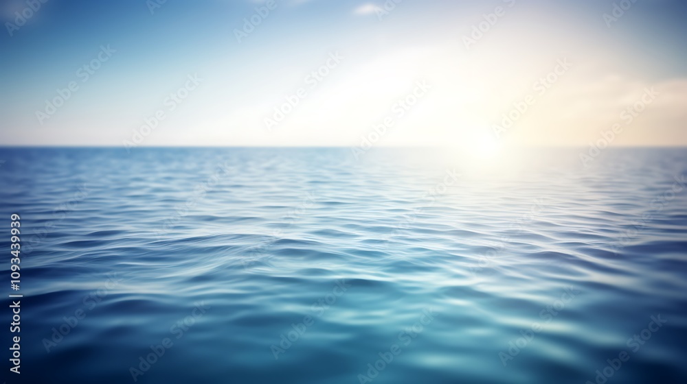 Serene Ocean Waters Under A Bright Sunny Sky Serene Ocean Waters Under A Bright Sunny Sky