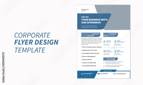 Corporate business flyer template design, Stylish and creative Corporate flyer design 