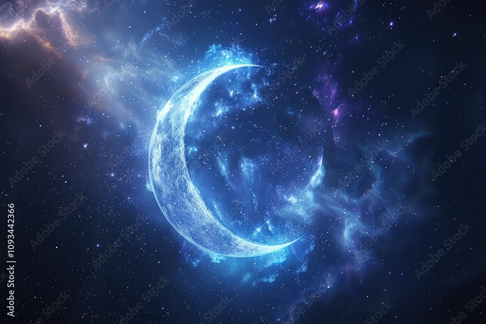 Obraz premium Space Font. Modern Typography Style with Editable Text Effects