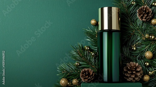 Emerald Green Luxury Perfume Bottle Christmas Decor