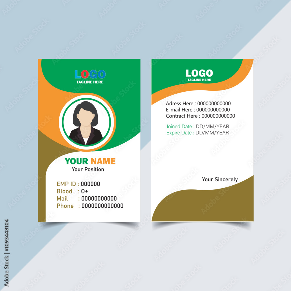 Obraz premium Id Card Design Template