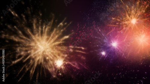 Wallpaper Mural Colorful Fireworks Exploding in Night Sky Torontodigital.ca