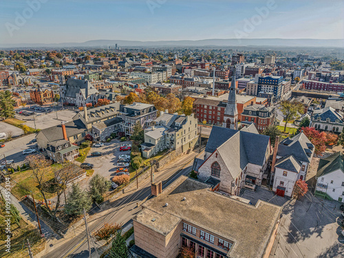 Fototapeta Naklejka Na Ścianę i Meble -  aerial view of the old town
