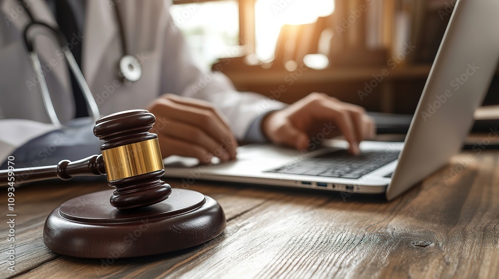 Smart law, legal advice icons, and lawyers working on a laptop computer with tools in the lawyers' office show the concept of digital law and online technology of astute law regulations 8k Resolution Smart law, legal advice icons, and lawyers working on a laptop computer with tools in the lawyers' office show the concept of digital law and online technology of astute law regulations 8k Resolution
