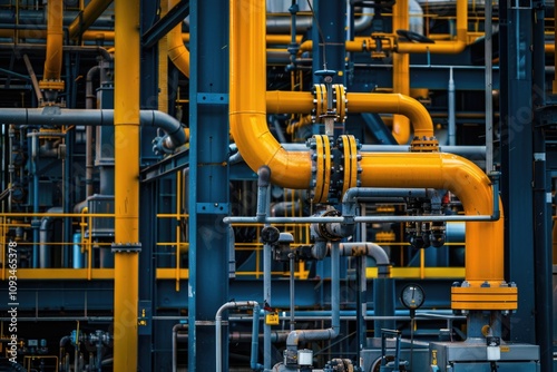 Equipment cables and piping as found inside of industrial power plant