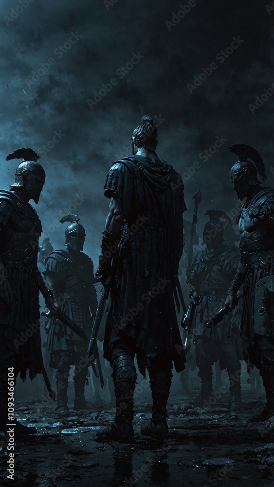 Fototapeta premium Spartan warriors anime style