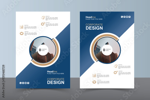 Modern Layout Flyer. Corporate Book Cover Design, EPS Vector Template. Can be Adapt to Brochure, Annual Report, Magazine, Business Presentation, Poster, flyer, Banner, Website

