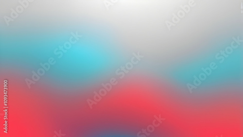 neon Scarlet Red, Aqua Blue, Light Gray glowing gradient background, a soft grainy noise texture with shimmering highlights and Smooth Transitions for a dynamic effect.