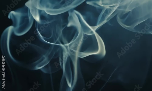 Wallpaper Mural intricate gray smoke formations against a dark background Torontodigital.ca