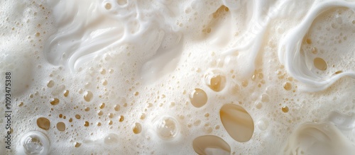 Abstract Close-up of Creamy Foam Texture