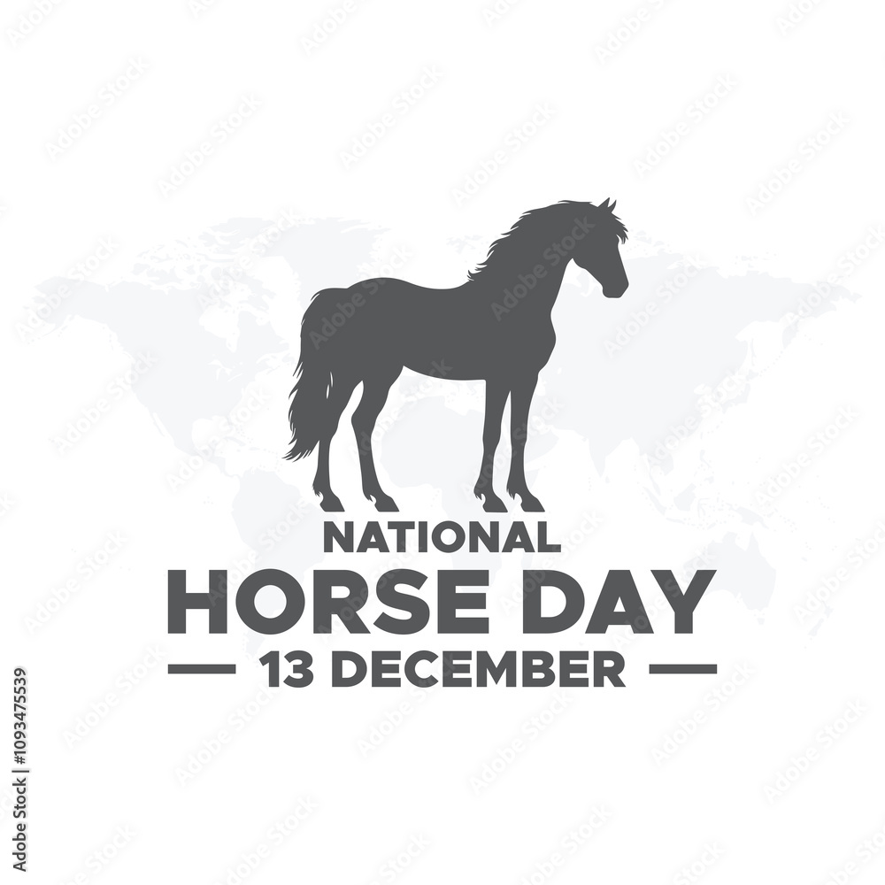 National Horse Day 13 December, vector graphic of National Horse Day good for national National Horse Day celebration. flat design. flyer design.flat illustration. National Horse Day 13 December, vector graphic of National Horse Day good for national National Horse Day celebration. flat design. flyer design.flat illustration.