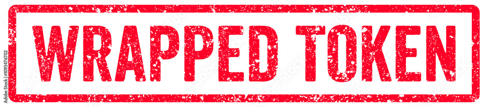 Wrapped Token Stamp Transparent Seal, Red Grunge Wrapped Token Word Rubber Stamp Seal Text Effect Wrapped Token Stamp Transparent Seal, Red Grunge Wrapped Token Word Rubber Stamp Seal Text Effect
