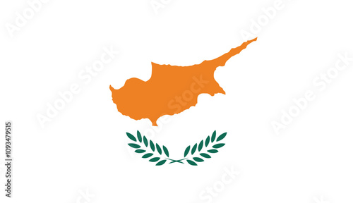 Obraz na płótnie flag of Cyprus, Cypriot flag, flag of Cyprus, national flag of Cyprus, flat vect