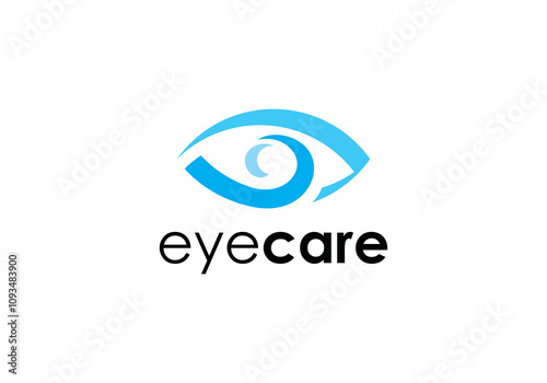 sea ​​wave eye vision logo icon design template