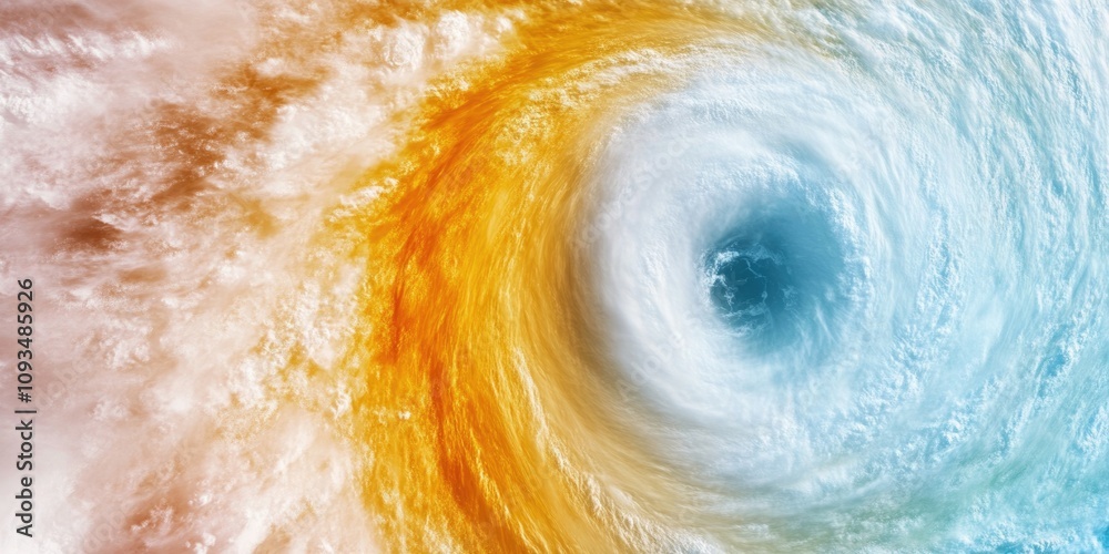 Obraz premium Bomb Cyclone Erupts in a Turbulent Clash Over the Ocean