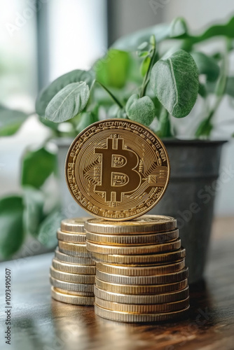 White tone, background image, growing cryptocurrency chart 